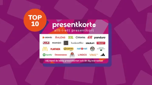Topp 10 mest populara presentkorten